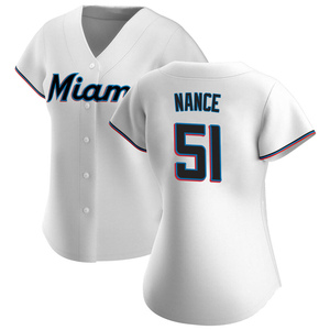Women's Tommy Nance Miami Marlins Authentic White Home Jersey